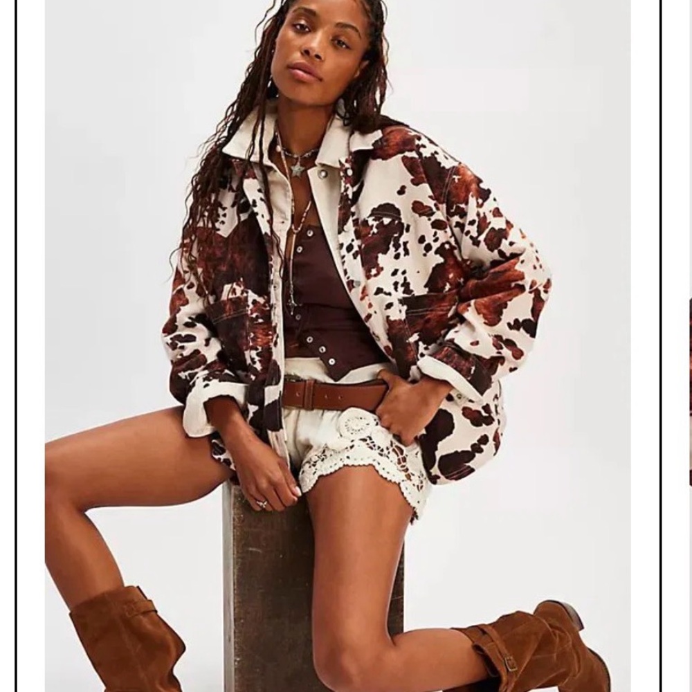 We The Free Brown and Cream Teddy Jacket - Picture 3 of 16